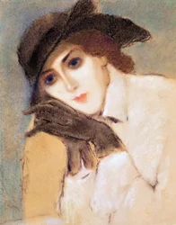 Woman in Black Gloves (Portrait of Zorka Banyai)